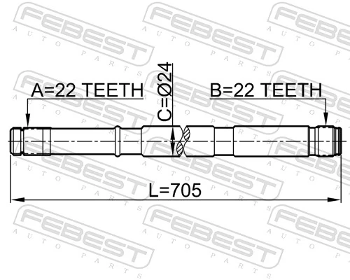 Półoś napędowa przednia prawa do Nissan Almera II N16