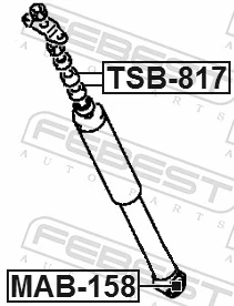MAB158 Febest Silentblock amortyzatora tylnego