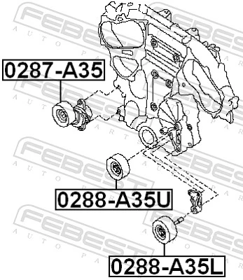Rolka napinacza paska napędowego do Nissan Teana  J32