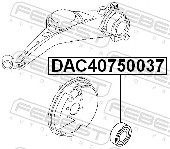 DAC40750037 Febest Lożysko piasty tylnej
