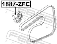  Rolka napinacza paska napędowego Opel Zafira 