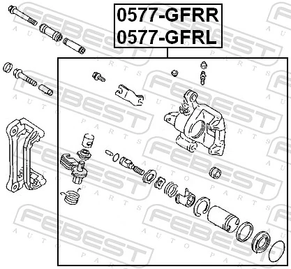 Zacisk hamulcowy tylny prawy Mazda 626 V sedana (GF) (1997 - 2002) cena, od 66,53 USD
