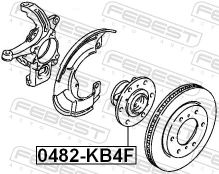0482KB4F Febest Piasta przednia