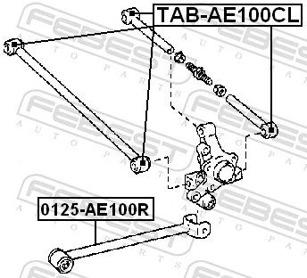 TABAE100CL Febest Silentblock drążka poprzecznego (zawieszenia tylnego)