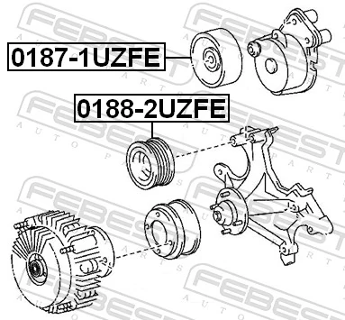Rolka napinacza paska napędowego do Toyota Land Cruiser  J200