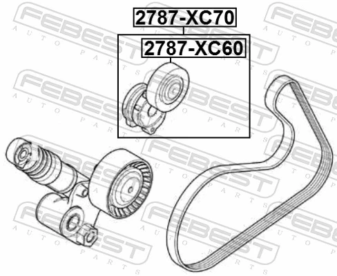 Do koszyka Napinacz paska napędowego Volvo XC60 I 156