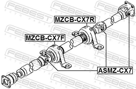 Krzyżak wału Cardana tylnego do Mazda CX-7  ER