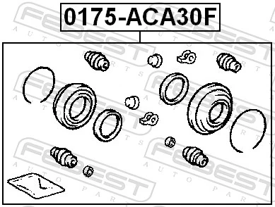 Zestaw naprawczy zacisku hamulcowego przedniego Toyota Camry VI sedana (V40) (2006 - 2014) cena, od 8,40 USD