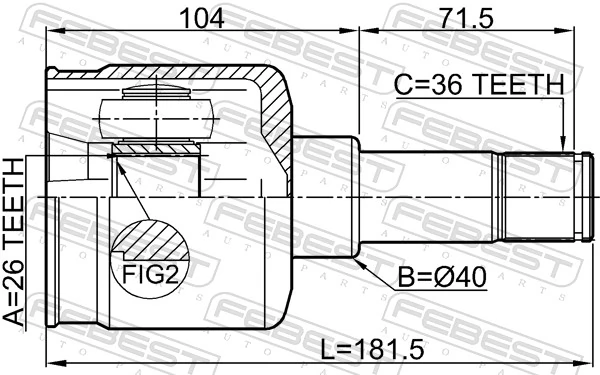 Przegub homokinetyczny przedni zewnętrzny Ford Transit V awangarda (V184/5) (2000 - 2006) cena, od 47,98 USD