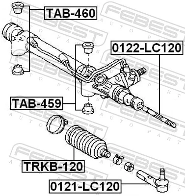 TAB459 Febest Silentblock mocowania maglownicy