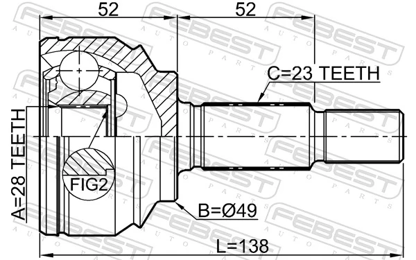 Przegub homokinetyczny przedni zewnętrzny Renault SANDERO II STEPWAY hatchback (B8) (2012 - 2026) cena, od 76,77 USD