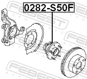 0282S50F Febest Piasta przednia