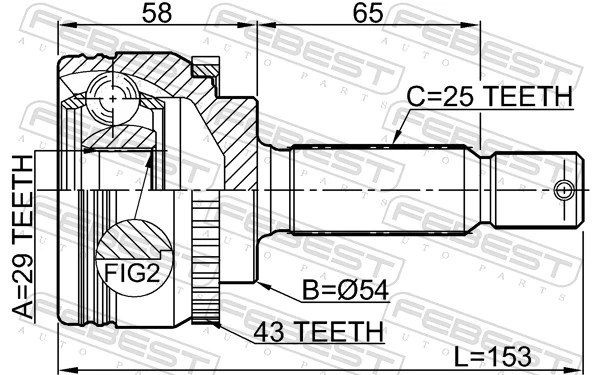 Przegub homokinetyczny przedni zewnętrzny Mitsubishi Colt V hatchback (CJA) (1996 - 2004) cena, od 40,68 USD