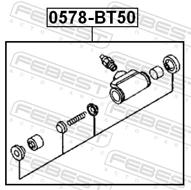 Cylinder hamulcowy roboczy tylny UH7126610 Mazda