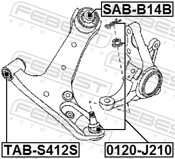 Silentblock przedniego wahacza dolnego Daihatsu Terios I