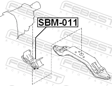 SBM011 Febest Poduszka (podpora skrzyni biegów)