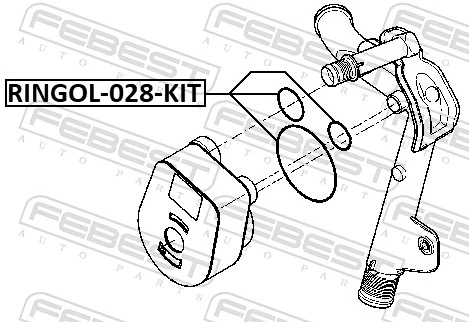 RINGOL028KIT Febest Uszczelka chłodnicy oleju