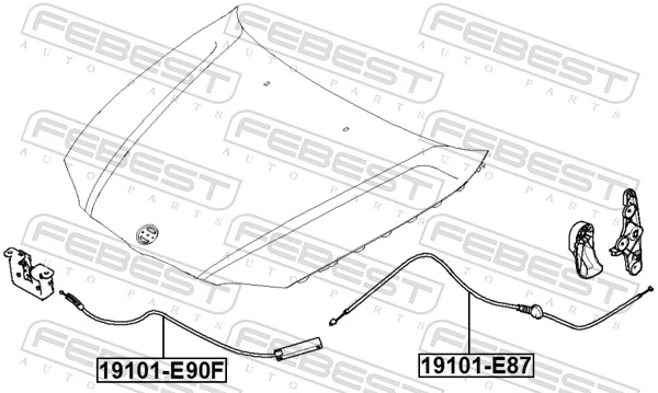 Linka otwierania maski BMW 3 E90