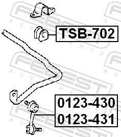  Tuleja stabilizatora przedniego Toyota Carina 