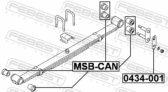 Silentblock tylnego resoru tylny MMB025153 Mitsubishi