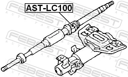 ASTLC100 Febest Wał kolumny kierowniczej górny