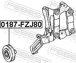 0187FZJ80 Febest Rolka napinacza paska napędowego