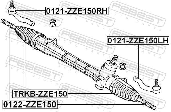 0122ZZE150 Febest Drążek kierowniczy