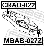 CRAB022 Febest Silentblock wahacza tylnego dolnego