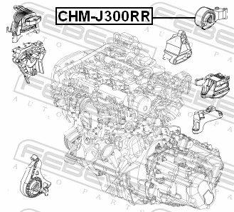Poduszka (podpora) silnika tylna Opel Astra J Sports Tourer kombi (P10) (2010 - 2015) cena, od 49,11 USD