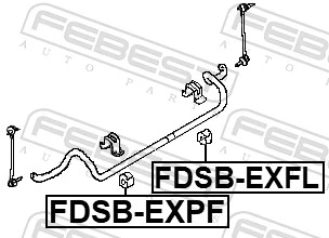 FDSBEXPF Febest Tuleja stabilizatora przedniego prawa