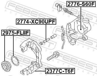 Jarzmo zacisku hamulcowego przedniego Volkswagen Touareg I SUV (7LA, 7L6, 7L7) (2002 - 2010) cena, od 87,21 USD