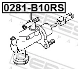 0281B10RS Febest Cylinder sprzęgła główny