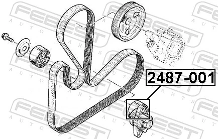 2487001 Febest Rolka napinacza paska napędowego