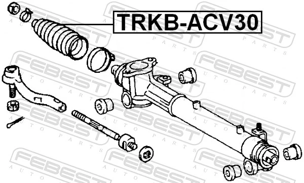 TRKBACV30 Febest Osłona mechanizmu kierowniczego (maglownicy)