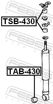 TAB430 Febest Silentblock amortyzatora przedniego