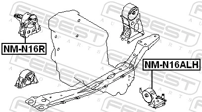 Poduszka (podpora) silnika lewa Nissan Almera CLASSIC sedana (B10RS) (2006 - 2012) cena, od 35,44 USD