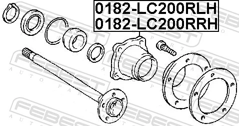 Lożysko piasty tylnej do Toyota Land Cruiser  J200