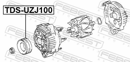 Koło pasowe alternatora do Toyota Land Cruiser 80 J8