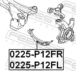 Wahacz zawieszenia przedniego prawy górny do Nissan Primera  P12