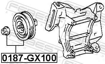Rolka napinacza paska napędowego do Toyota Hiace III H10