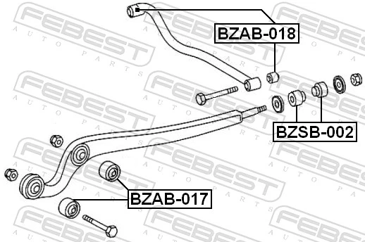 Do koszyka Silentblock przedniego wahacza dolnego Mercedes G I W463