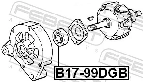 Do koszyka Łożysko alternatora Audi 80 B4 8C5