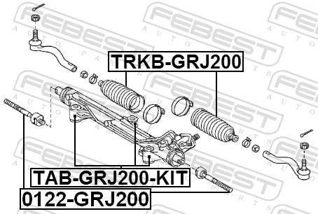 TABGRJ200KIT Febest Silentblock mocowania maglownicy