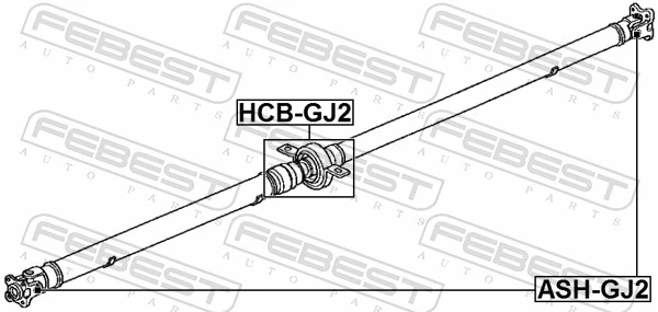 Łożysko podwieszane wału Cardana do Honda Jazz  GD, GE