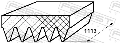 Pas napędowy mechanizmów Hyundai/Kia 5PK1110 cena, od 7,89 USD