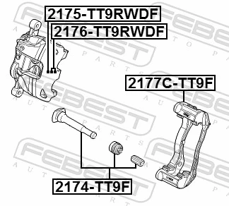 Jarzmo zacisku hamulcowego przedniego do Ford Transit VI V347/8