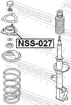 Do koszyka Poduszka amortyzatora przedniego Nissan Serena  C23