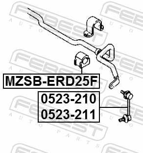 EH4834156 Mazda Tuleja stabilizatora przedniego