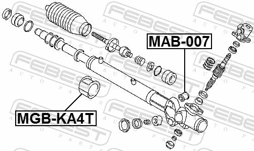 MAB007 Febest Silentblock mocowania maglownicy
