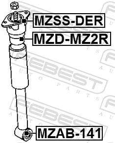Silentblock amortyzatora tylnego do Ford Fiesta Mk5 JH, JD